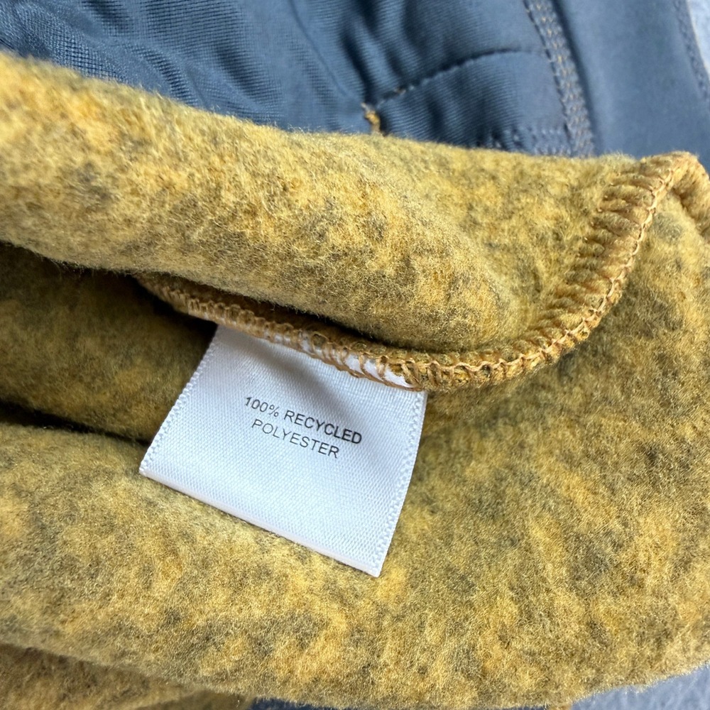 Peter Millar Crown Mens XL Full Zip Fleece Vest Mustard Yellow Heather MF23K61 - Picture 7 of 9